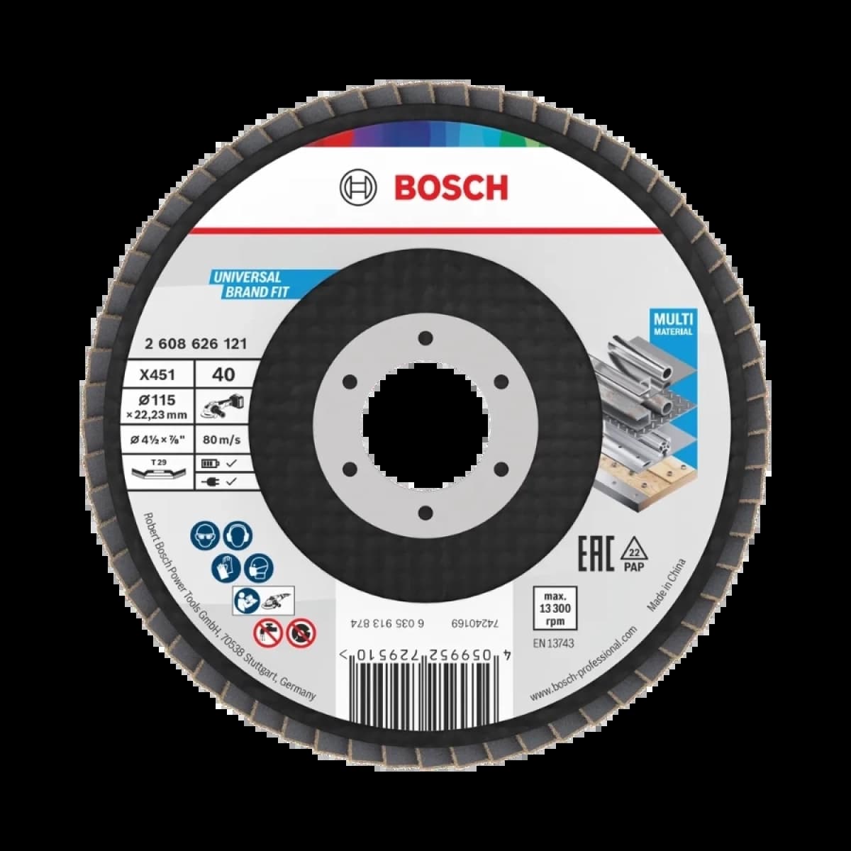BOSCH X451 Lamelasti disk Fi 125 T29 G40 ug