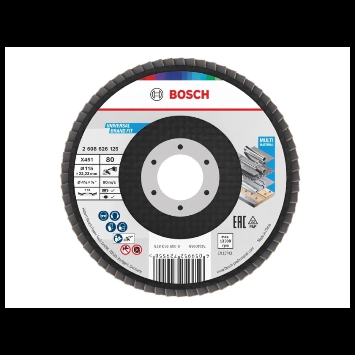 BOSCH X451 Lamelasti disk Fi 115 T29 G80 ug
